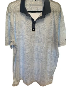 Bad Birdie Polo Shirt Men's 2XL Blue Geometric Golf Performance Stretch - Picture 1 of 3