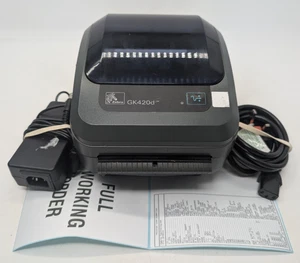 Zebra GK420d 4x6 Thermal Label Printer in grey - fully working - Afbeelding 1 van 6