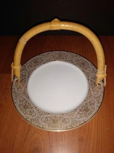 Sango China Damask Gold Bamboo handled Tidbit Plate - Picture 1 of 5