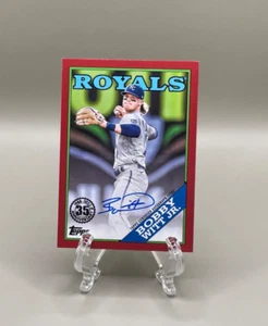 2023 Topps 🔥Bobby Witt Jr🔥 Red Auto 1988 Topps 88BA-BW 13/25 - Picture 1 of 2
