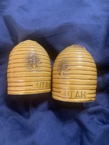 "Batidos de sal y pimienta vintage Utah miel abeja colmena hechos en Japón 3"" altura" - Imagen 1 de 3