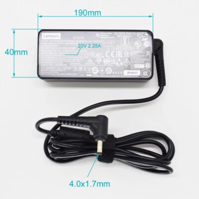 1pc New Genuine Lenovo 45W 20V 2.25A 4.0x1.7mm Tip AC/DC Power Charger Adapter - Image 1 of 4