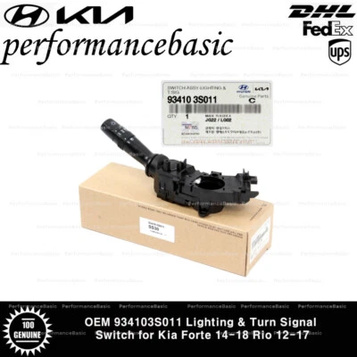 OEM 934103S011 Lighting & Turn Signal Switch for Kia Forte 14-18 Rio 12-17 - Image 1 of 4