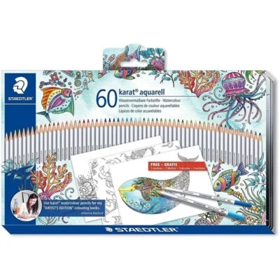 Staedtler - Karat Aquarell Watercolour Pencils - Johanna Basford - Tin of 60 - Image 1 of 4