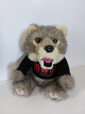 Vintage WWF WWE NWO Wrestling Wolfpack Wolf Plush Steven Smith Stuffed Animal Cover