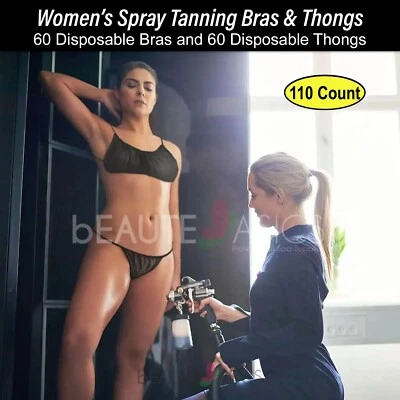 Juego de bronceado en spray sujetadores y bikinis desechables 110 piezas (DB101B-50x1+DP105Rx5) Foto 1 de 4