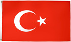 - Flaga Turcji - 2X3 stopy - 100D poliestrowy turecki baner z dwiema metalowymi przelotkami -