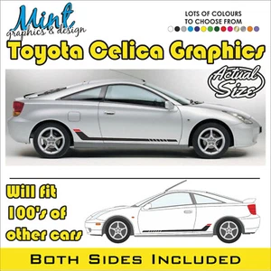 Calcomanías Toyota CELICA VVT Rayas Laterales GT JDM Pegatinas Gráficos SIN P&P 015 - Imagen 1 de 4