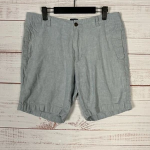 Pantalones Cortos J Crew Para Hombre Mezcla de Lino Chino Talla 33 Azul Claro 8.5" Gramercy Informal - Imagen 1 de 9