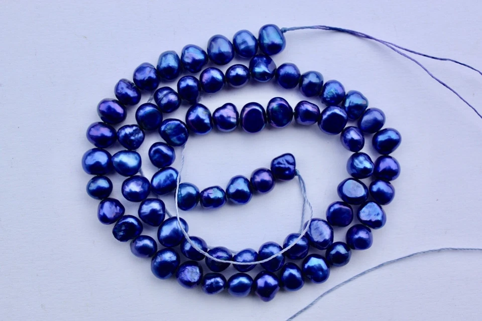 50B AAA Zuchtperlen Strang Süßwasser Perlenschmuck 6-7mm Halsketten barock vbvbn - Bild 1 von 3