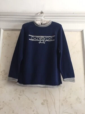 NWT Janie And Jack Boys Airplane Sweater 5  5T Navy - Image 1 of 4