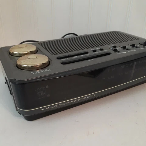 Vintage 1980s Panasonic RC-6180 Big Bell LED Digital Clock Radio Needs Repair Cover