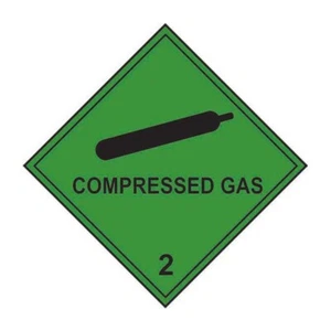 Compressed Gas Laminated Polypropylene Sticker 100mm x 100mm FREE DELIVERY - Picture 1 of 1