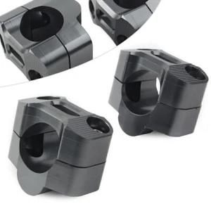 Handlebar Clamps Mount Bar Risers Adapter 7/8''-1 1/8'' Dirt Bike ATV Titanium - Picture 1 of 6