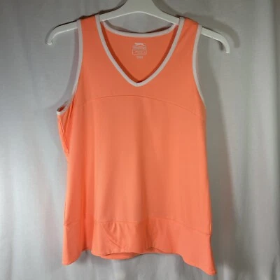 Slazenger Mujer XL Tenis Cuello en V Pullover Top Luz Melocotón Usado Buen Estado Foto 1 de 4