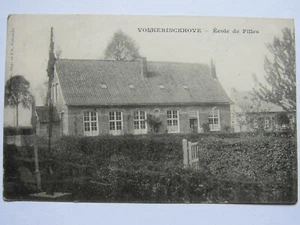 04I1 CPA. TARJETA POSTAL - VOLKERINCKHOVE - ESCUELA DE NIÑAS - Imagen 1 de 2