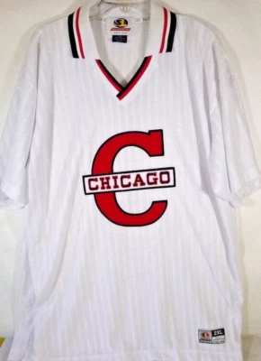 Polo Solo Loco "Chicago" Para Hombres Cuello en V-2XL XXL-Blanco, Parche Bordado Logo Foto 1 de 4