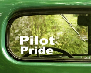 2 PILOT PRIDE DECALS Sticker For Car Window Bumper Laptop Rv Truck - Picture 1 of 1
