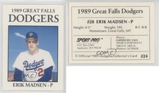 1989 Sport Pro Great Falls Dodgers Erik Madsen #24
