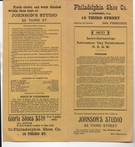 1900 NSGW Admission Day Celebration Program San Francisco Johnsons Fotostudio - Bild 1 von 2