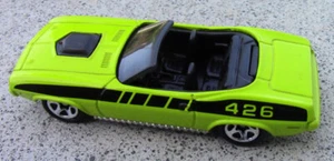 1996 Hot Wheels '70 Plymouth Barracuda 426 King 'Kuda Convertible - Lime Green - Picture 1 of 4