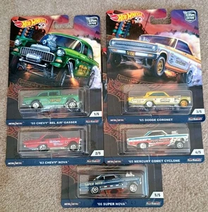Hot Wheels 2018 50th Anniversary Car Culture Drag Strip Demons Set of 5 - Picture 1 of 7