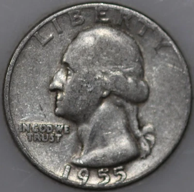 * 1955-P Washington Quarter 90% Silver As Shown - Image 1 of 2