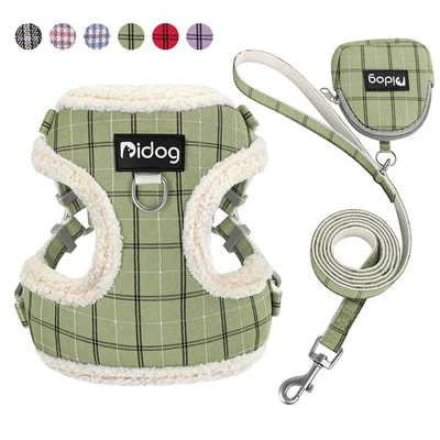 Small Dog Harness & Leash & Treat Bag Set Adjustable Fleece MeshVest Chihuahua - Image 1 of 4
