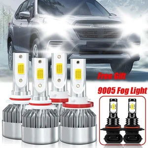 For Subaru Forester 2009-2013 LED Headlight Hi/Lo Beam+ Fog Light Bulb 6000K - Picture 1 of 11