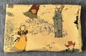 Vintage 2004 Alexander Henry Fabric GOLDEN FARM Scarecrows Fall Autumn Earthy - Picture 1 of 4