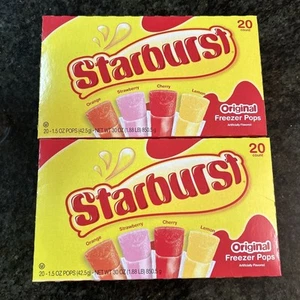 STARBURST Original Freezer Pops ~ 2 Packs of 20 Pops Each ~ NEW - Picture 1 of 4