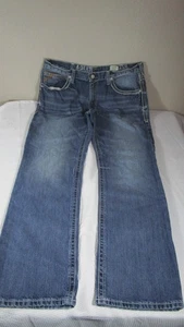 Ariat Jeans Mens 38x34 Blue Low Rise Bootcut Denim Western Cowboy Five Pocket - Picture 1 of 11