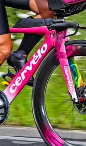 2 CERVELO DOWNTUBE DECALS Stickers Cycling Wheel Helmet Bike Frame Fork Road MTB - Picture 1 of 2