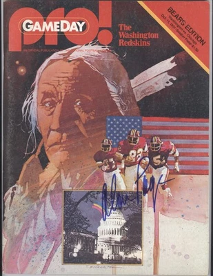 1981 Chicago Bears vs Redskins Program Autographed by Alan Page Twice - Image 1 of 4