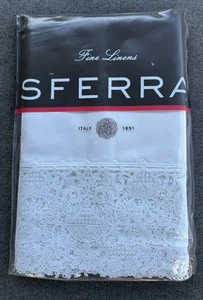 Sferra PHOEBE 5002 2 federe cuscino pizzo lusso 100% cotone egiziano Made in Italy - Foto 1 di 2