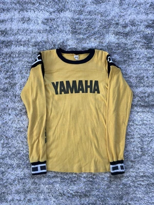 1970s Yamaha Motorcycle Longsleeve Shirt Vintage Cotton RARE Tagged L 17.5 X 26 - Image 1 of 4