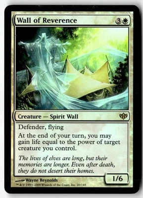 MTG Foil Wall of Reverence - Conflux Moderately Played English - Image 1 of 3