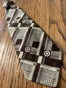 Vintage 60s 70s JC Penney Towncraft Polyester Clip On Wide Tie Mod Disco - Picture 1 of 8