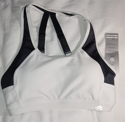 Sujetador deportivo IDEOLOGÍA SM Mid Impact blanco negro 129202 nuevo con etiquetas Foto 1 de 2