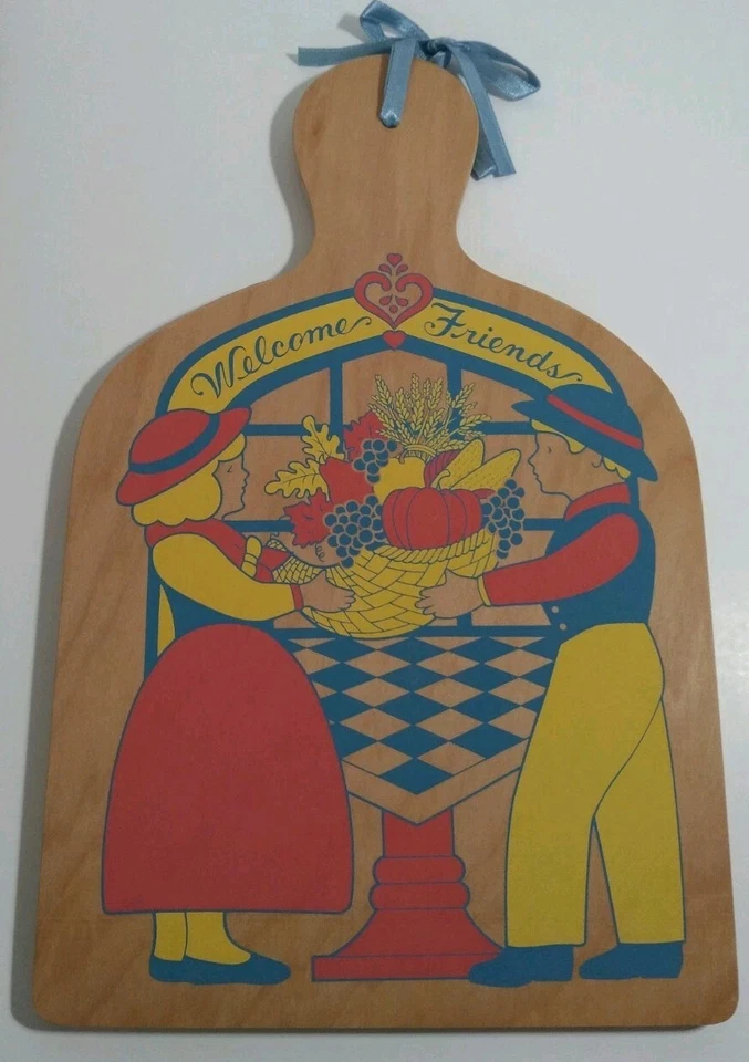 Placa de pared de bienvenida vintage Country Friends 12"x7" - nueva en caja Foto 1 de 4