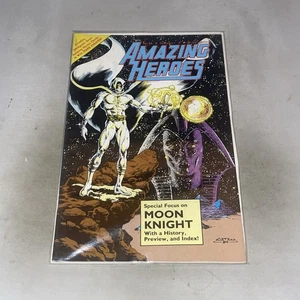 AMAZING HEROES #64 Moon Knight cvr CRISIS color centerfold ad 1984 Fantagraphics - Picture 1 of 1