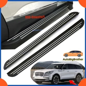Fits for Lincoln Aviator 2020 2021 2022 Running Board Side Steps Pedals Nerf Bar - Picture 1 of 4