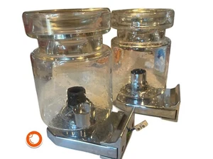 2 apliques de diseño años 80 Limburgo cristal claro apliques baño 23 cm Alemania - Imagen 1 de 9