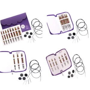 KnitPro Symfonie Wood Circular Interchangeable Knitting Needle Pins Set 4" & 5" - Picture 1 of 15