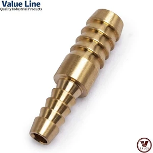 Value Line Brass Hose Mender Splicer Union, 3/8" x 1/4" Barb 122HBL-6-4 NEW! - Picture 1 of 4