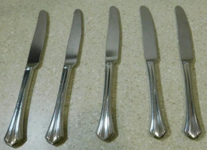 Oneida Rushmore Stainless Flatware Silverware Dinner Knives 9 1/2 5 Piece Set . - Picture 1 of 6