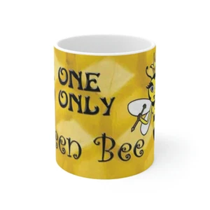 Taza de cerámica única abeja reina 11 oz - Imagen 1 de 13