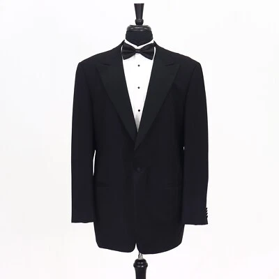 Abrigo Blazer Chaqueta Abrigo Deportivo Negro Ermenegildo Zegna 44L Lana Sólida 1B Foto 1 de 4