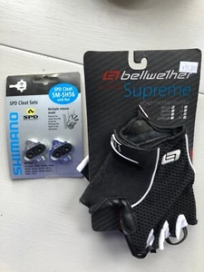Shimano SPD Multi-Release Pedal Cleats SM-SH56 MTB & WOMENS LG Bellwether GLOVES - Picture 1 of 10