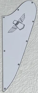 New Great-For Gibson Thunderbird "Logo" Style Guitar Pickguard 3 Ply White - Picture 1 of 5